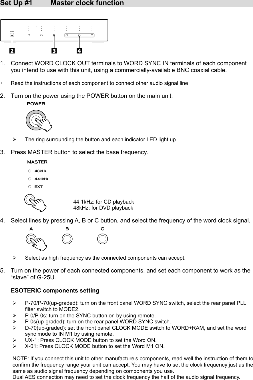 Page 7 of 9 - Esoteric Esoteric-G-25U-Users-Manual- A WORD CLOCK OUT Terminals [WORD OUT]  Esoteric-g-25u-users-manual