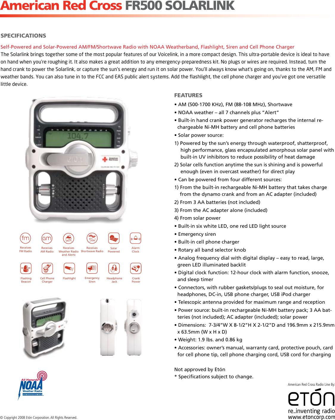 Page 1 of 1 - Eton FR500 User Manual  To The 705b83e4-6764-4956-a97d-fcfc9b921f7b