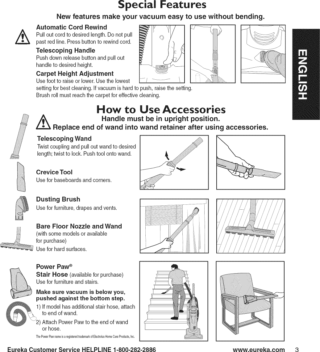 Page 5 of 8 - Eureka 4236AZ User Manual  VACUUM - Manuals And Guides L0909382