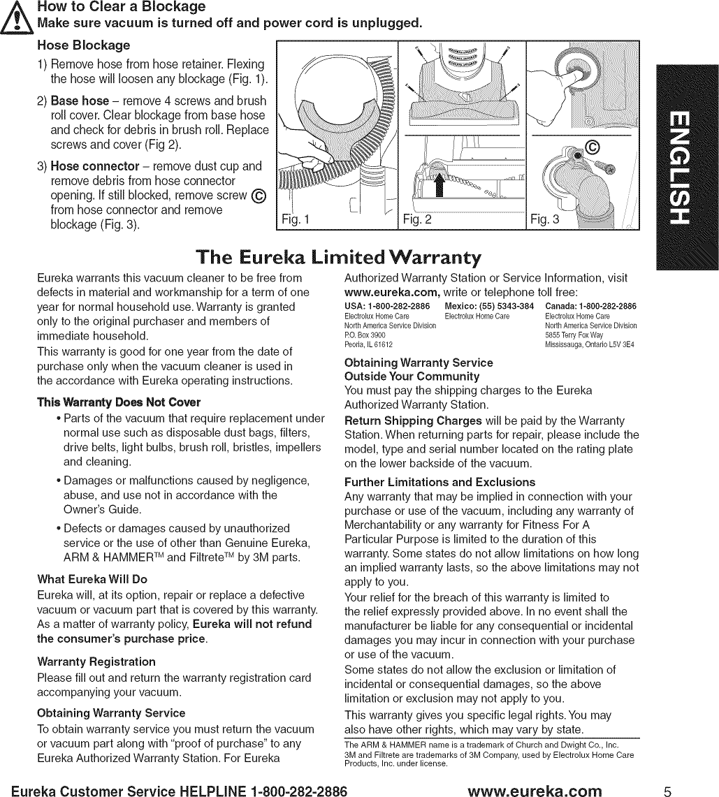 Page 7 of 8 - Eureka 4236AZ User Manual  VACUUM - Manuals And Guides L0909382