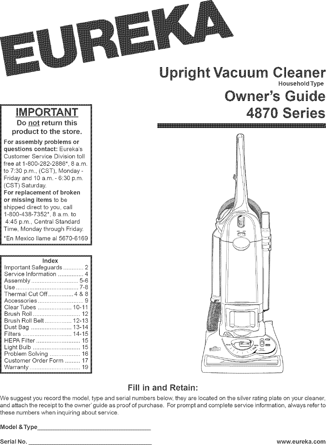 Eureka Vacuum Repair Manual