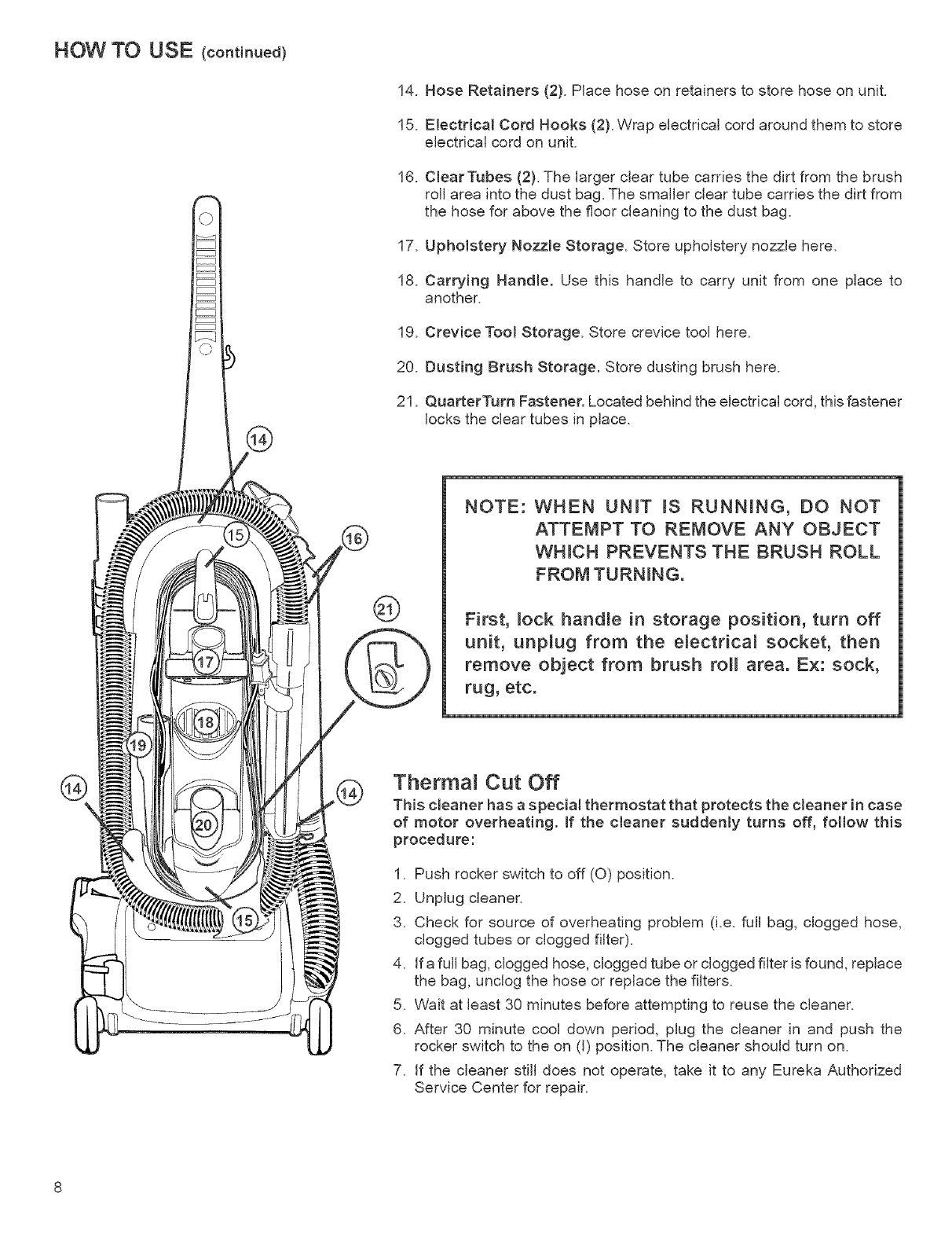 Eureka 4870at User Manual Vacuum Cleaner Manuals And Guides L0522668