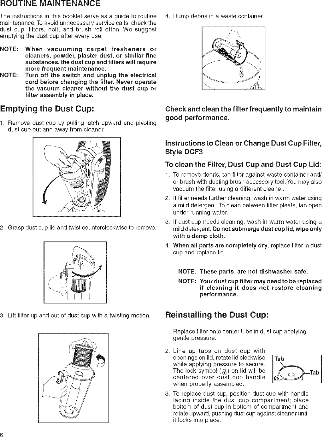 Page 6 of 10 - Eureka 5851AV User Manual  VACUUM - Manuals And Guides L0702059
