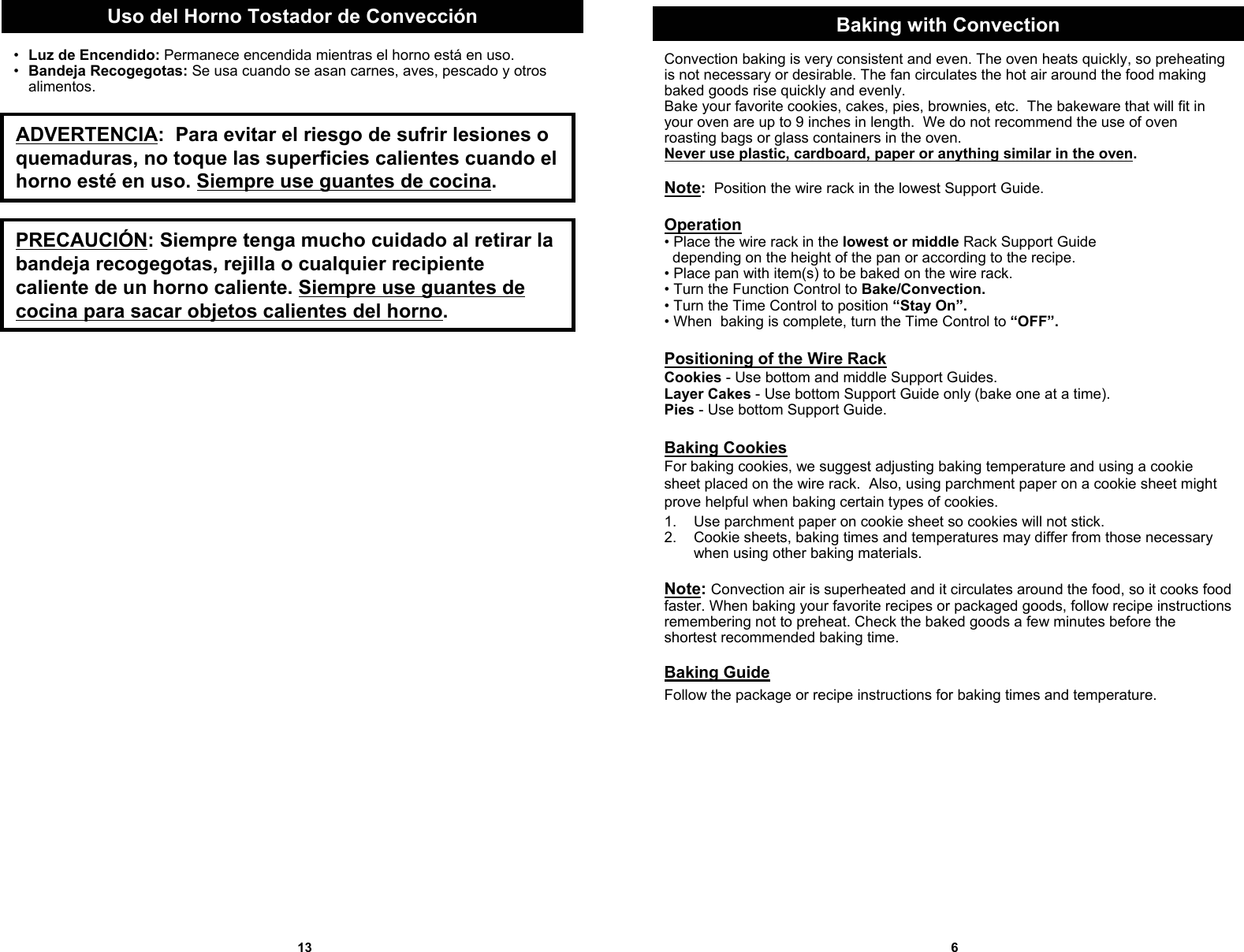 Page 7 of 10 - Euro-Pro Euro-Pro-Convection-Toaster-Oven-Users-Manual-  1 Euro-pro-convection-toaster-oven-users-manual