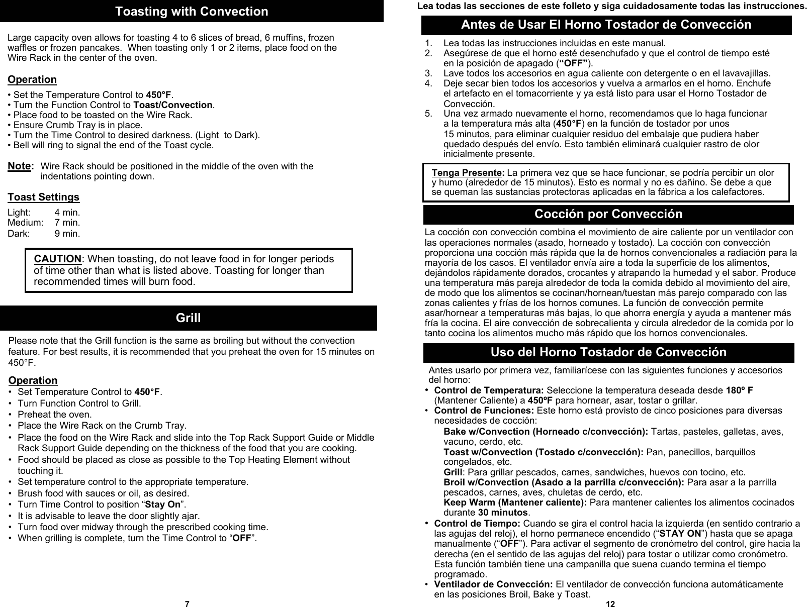 Page 8 of 10 - Euro-Pro Euro-Pro-Convection-Toaster-Oven-Users-Manual-  1 Euro-pro-convection-toaster-oven-users-manual