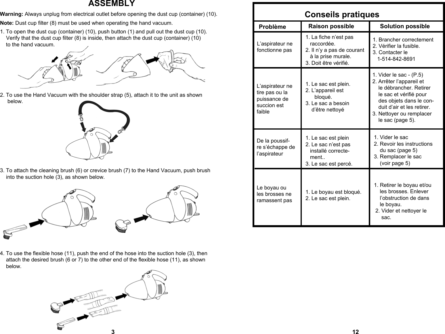 Page 4 of 8 - Euro-Pro Euro-Pro-Ep033-Users-Manual- No  Euro-pro-ep033-users-manual