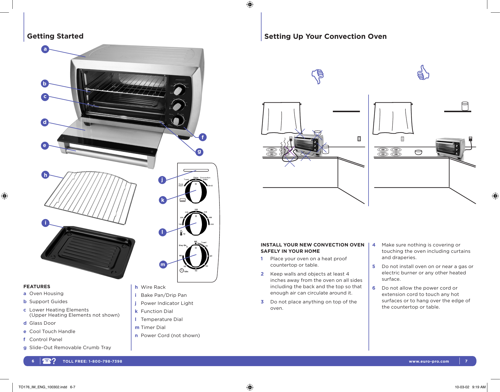 Page 4 of 11 - Euro-Pro Euro-Pro-To176-Users-Manual-  Euro-pro-to176-users-manual