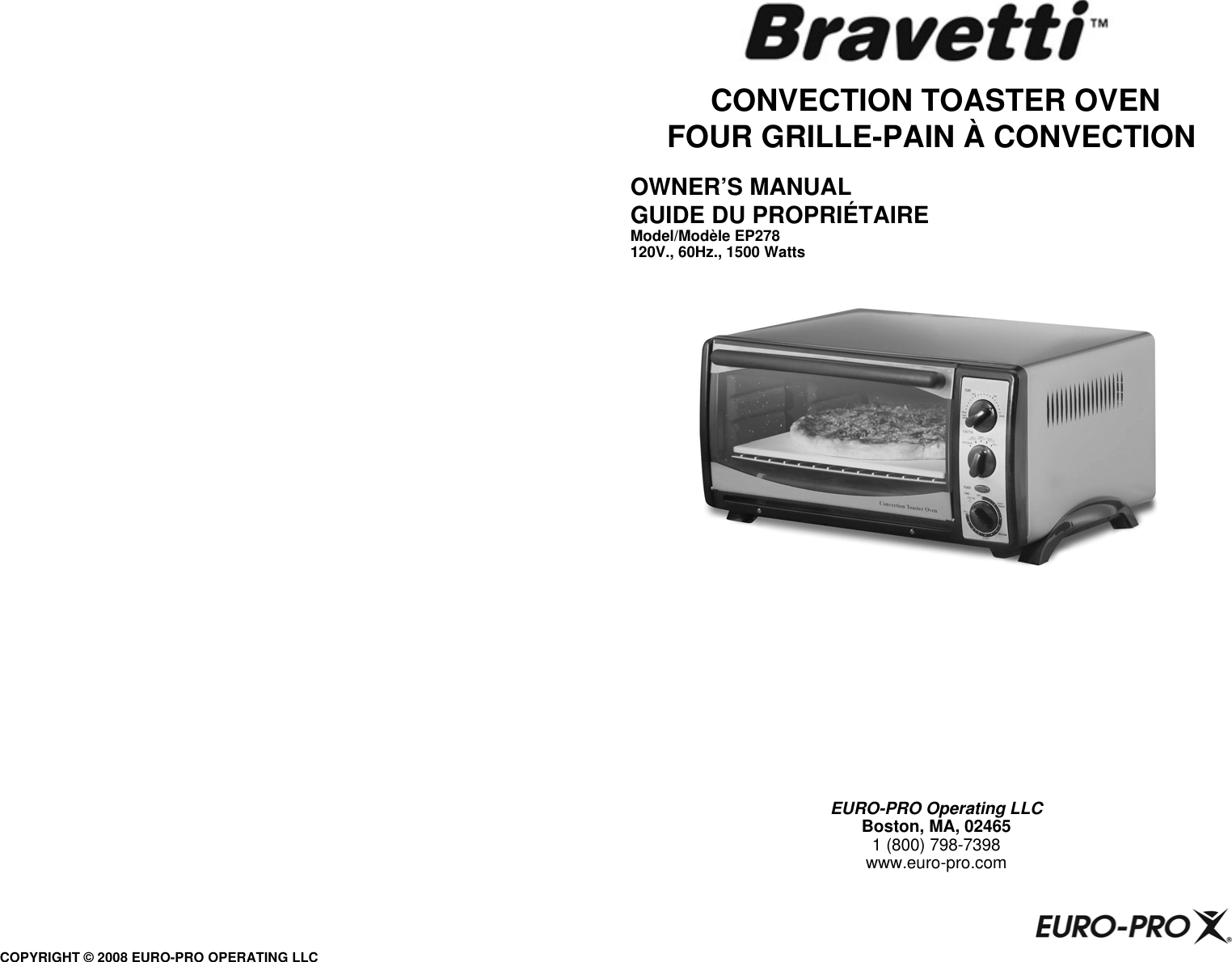 Euro Pro Toaster Oven Manual Decoration Items Image
