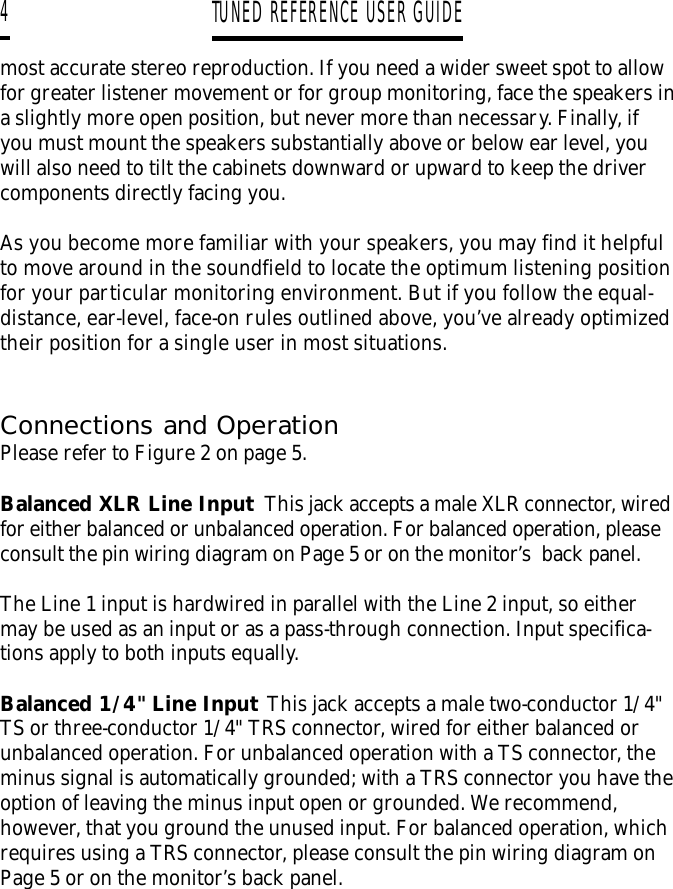 Page 4 of 8 - Event-Electronic Event-Electronic-Biamplified-Direct-Field-Monitor-System-Users-Manual- Tuned Reference Manual For Web  Event-electronic-biamplified-direct-field-monitor-system-users-manual
