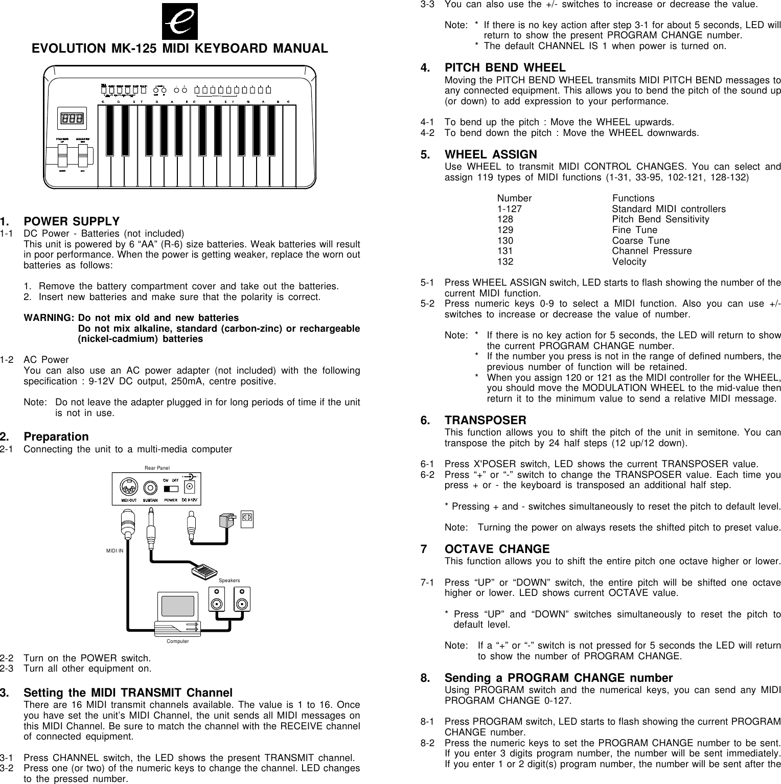 Page 1 of 2 - Evolution-Technologies Evolution-Technologies-Mk-125-Users-Manual- MK-125 Manual  Evolution-technologies-mk-125-users-manual