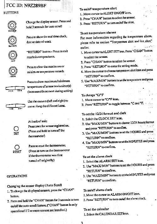 RF REMOTE THERMO-SENSOR-TRANSMITTER User Manual