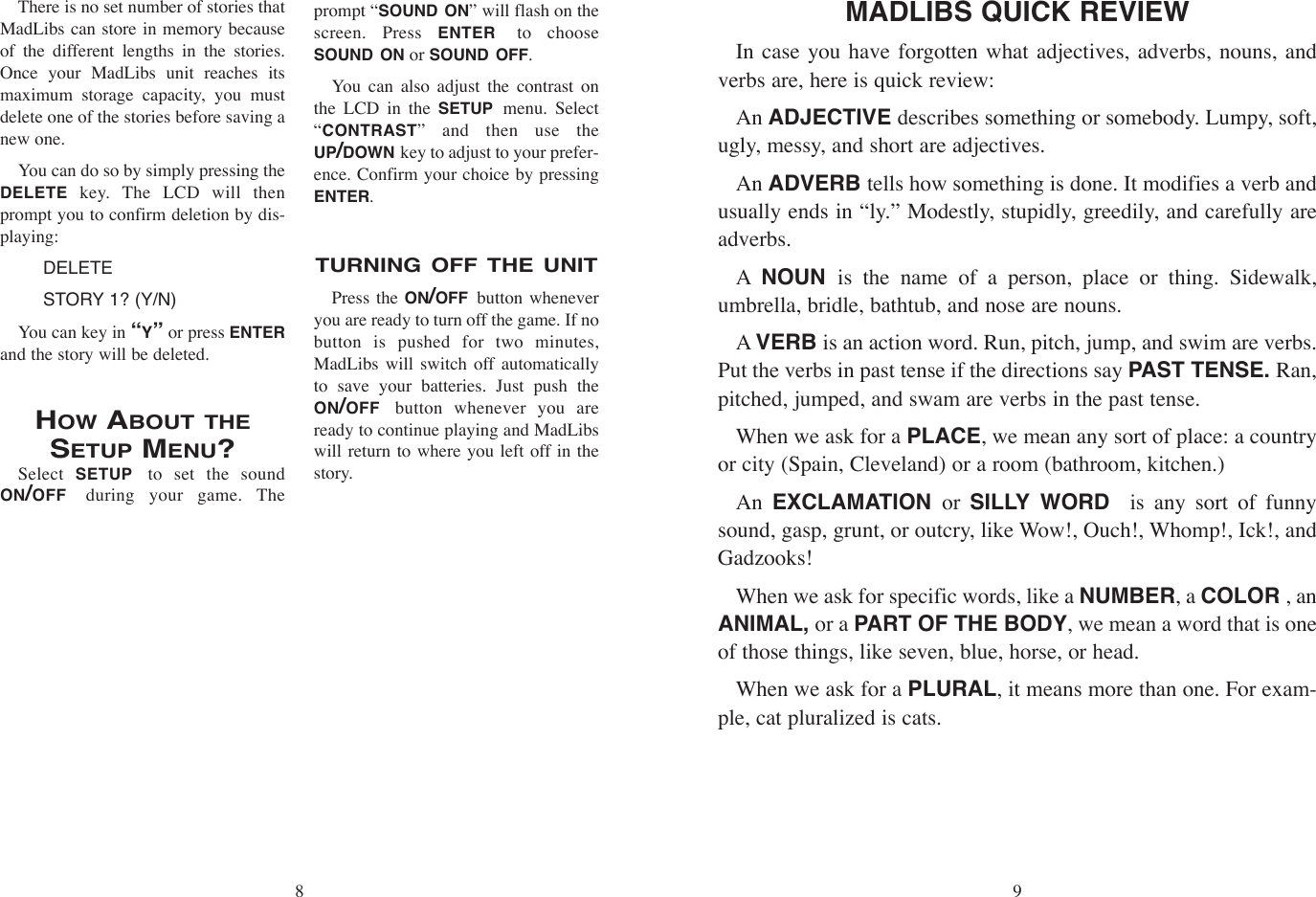 Page 5 of 7 - Excalibur-Electronic Excalibur-Electronic-Madlibs-398-Users-Manual-  Excalibur-electronic-madlibs-398-users-manual