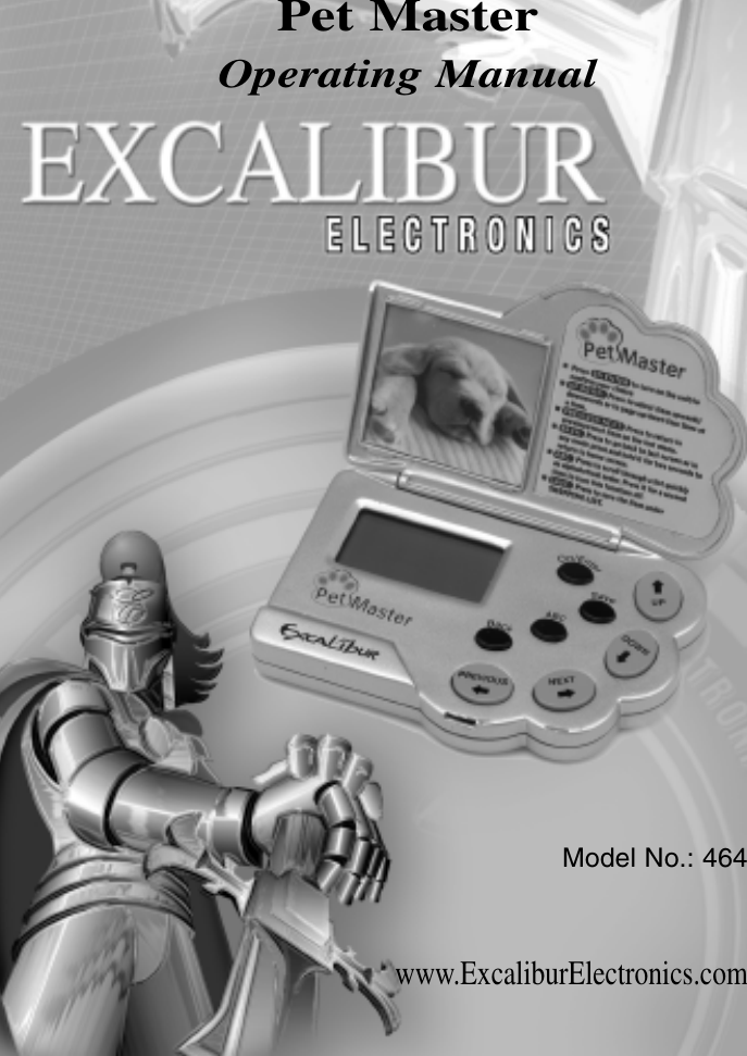 Page 1 of 12 - Excalibur-Electronic Excalibur-Electronic-Pet-Master-464-Users-Manual- 464 (MA) Petmaster Man07214  Excalibur-electronic-pet-master-464-users-manual