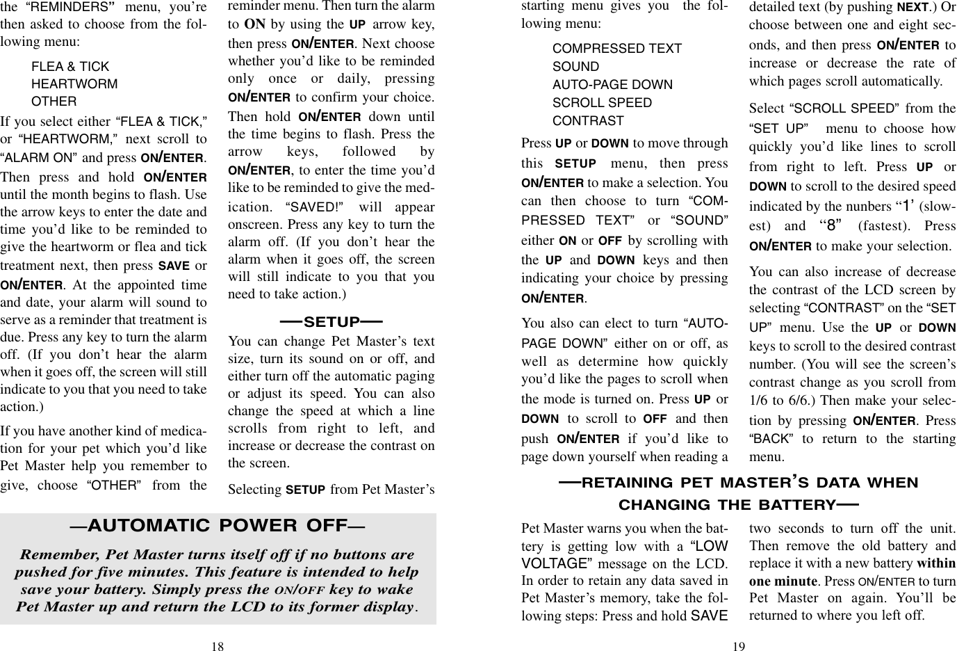 Page 10 of 12 - Excalibur-Electronic Excalibur-Electronic-Pet-Master-464-Users-Manual- 464 (MA) Petmaster Man07214  Excalibur-electronic-pet-master-464-users-manual