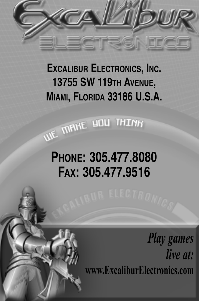 Page 12 of 12 - Excalibur-Electronic Excalibur-Electronic-Pet-Master-464-Users-Manual- 464 (MA) Petmaster Man07214  Excalibur-electronic-pet-master-464-users-manual