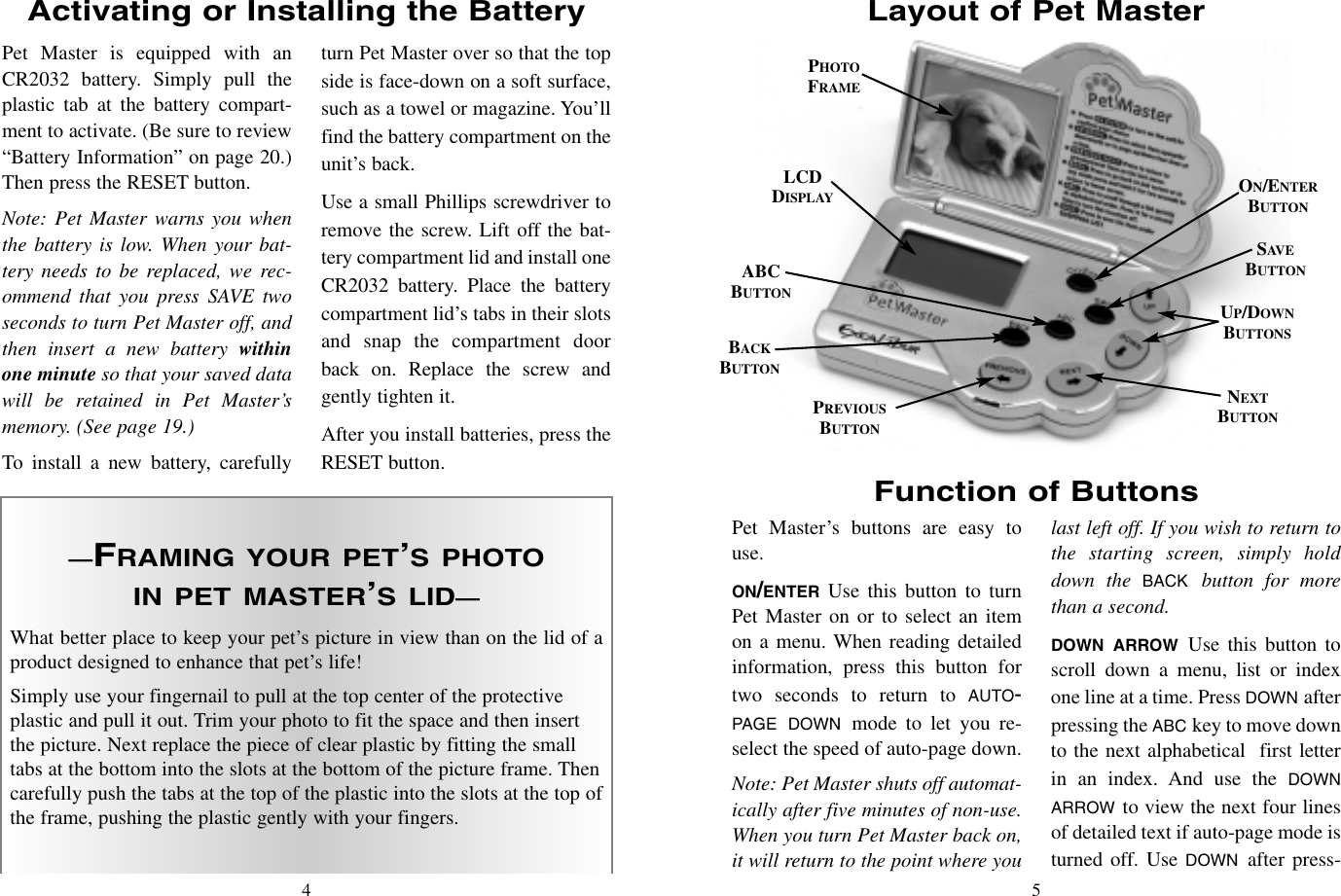 Page 3 of 12 - Excalibur-Electronic Excalibur-Electronic-Pet-Master-464-Users-Manual- 464 (MA) Petmaster Man07214  Excalibur-electronic-pet-master-464-users-manual