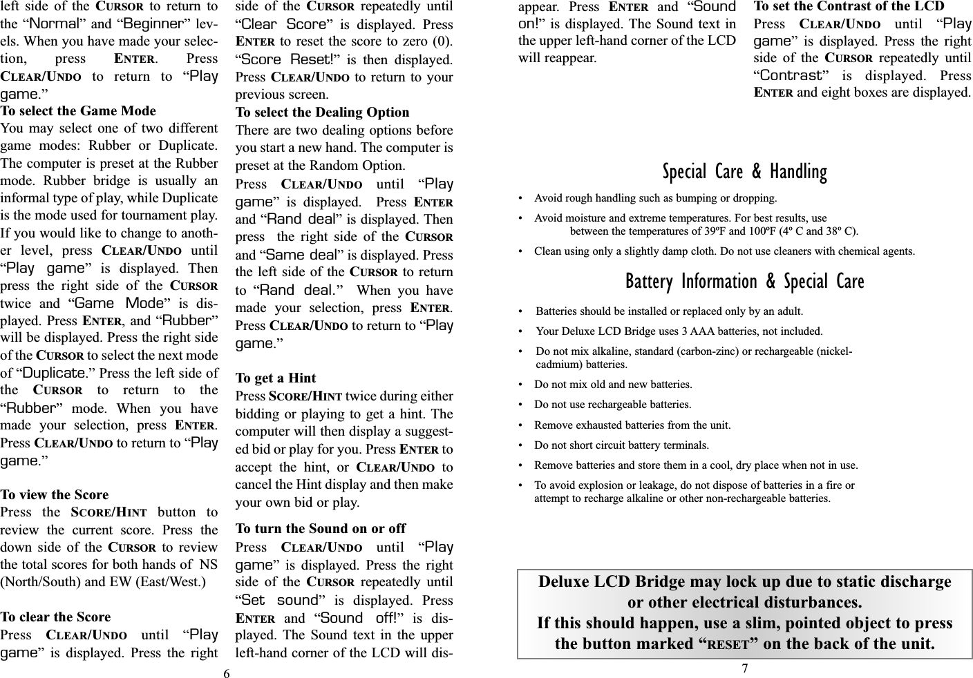 Page 4 of 5 - Excalibur Excalibur-417-D-Operating-Manual-1003393 Dlx LDC Bridge 082503 User Manual