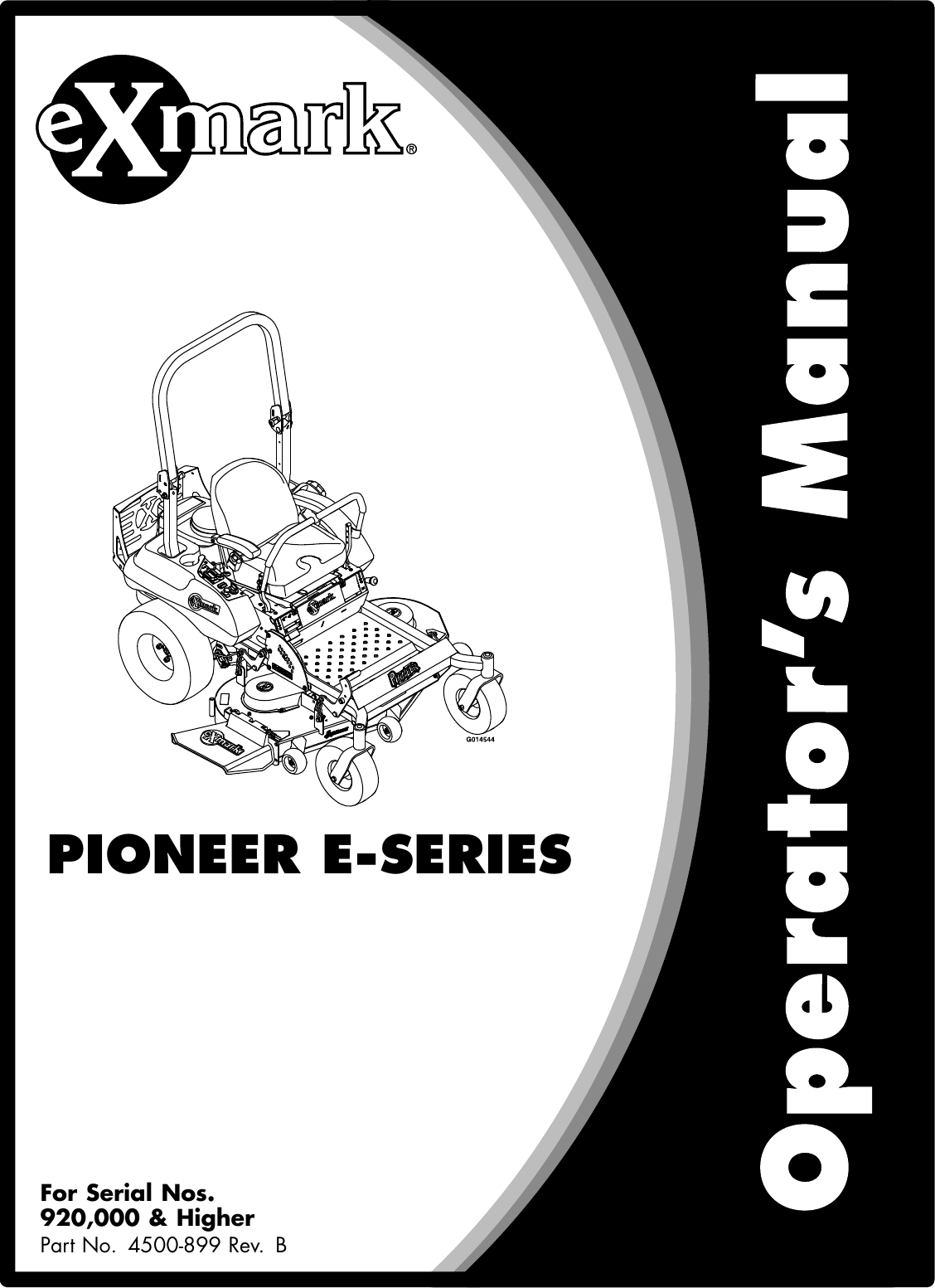 Exmark E Series Users Manual