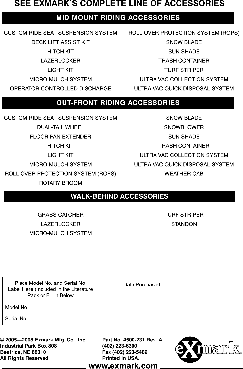 Page 12 of 12 - Exmark Exmark-Fr524-Users-Manual 4500-231