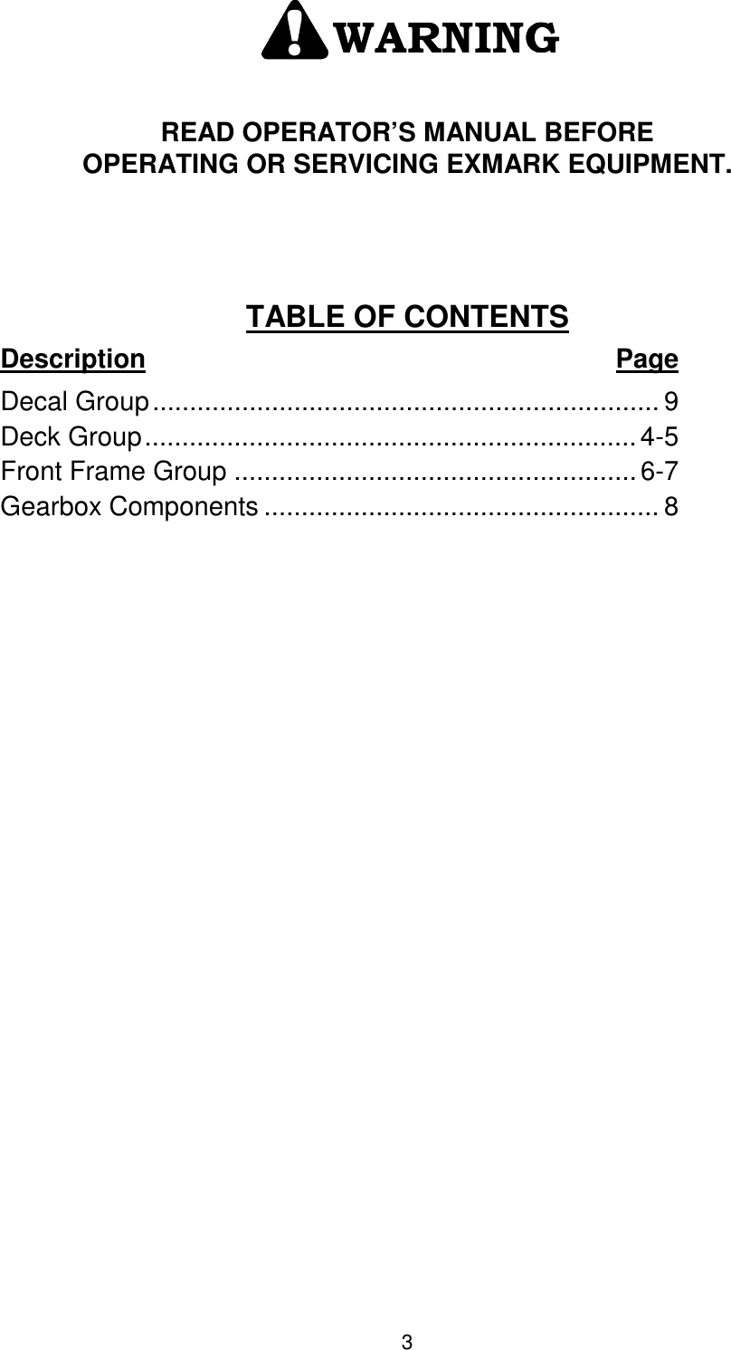 Page 3 of 12 - Exmark Exmark-Fr524-Users-Manual 4500-231