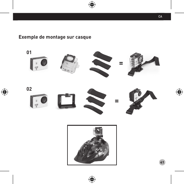 41=01=02Exemple de montage sur casqueCA