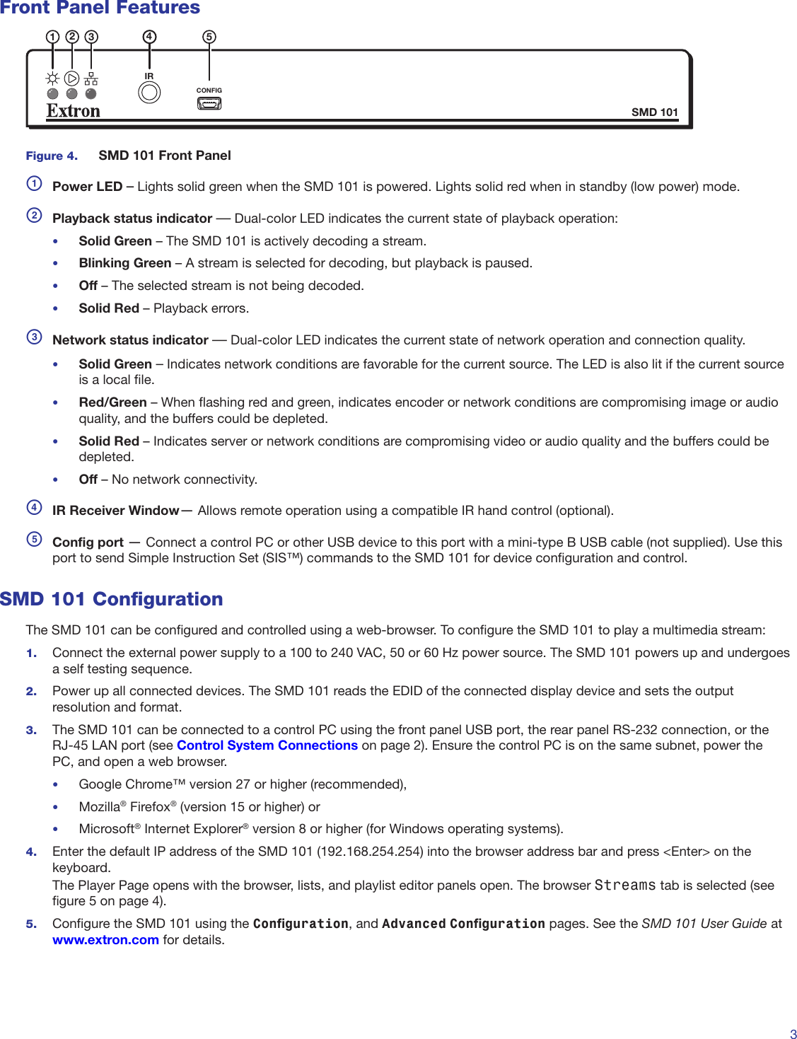 Page 3 of 8 - Extron-Electronic Extron-Electronic-Extron-Electronics-Stereo-Receiver-Smd-101-Users-Manual- SMD101 Set Up Guide  Extron-electronic-extron-electronics-stereo-receiver-smd-101-users-manual