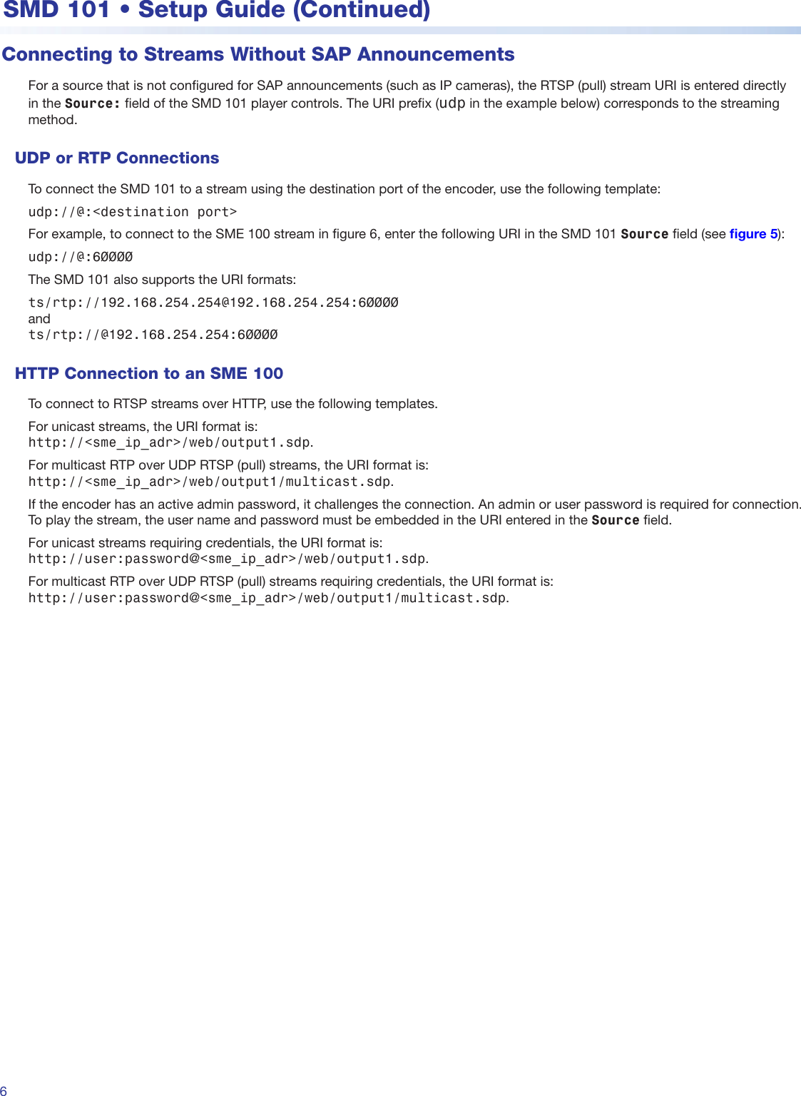 Page 6 of 8 - Extron-Electronic Extron-Electronic-Extron-Electronics-Stereo-Receiver-Smd-101-Users-Manual- SMD101 Set Up Guide  Extron-electronic-extron-electronics-stereo-receiver-smd-101-users-manual