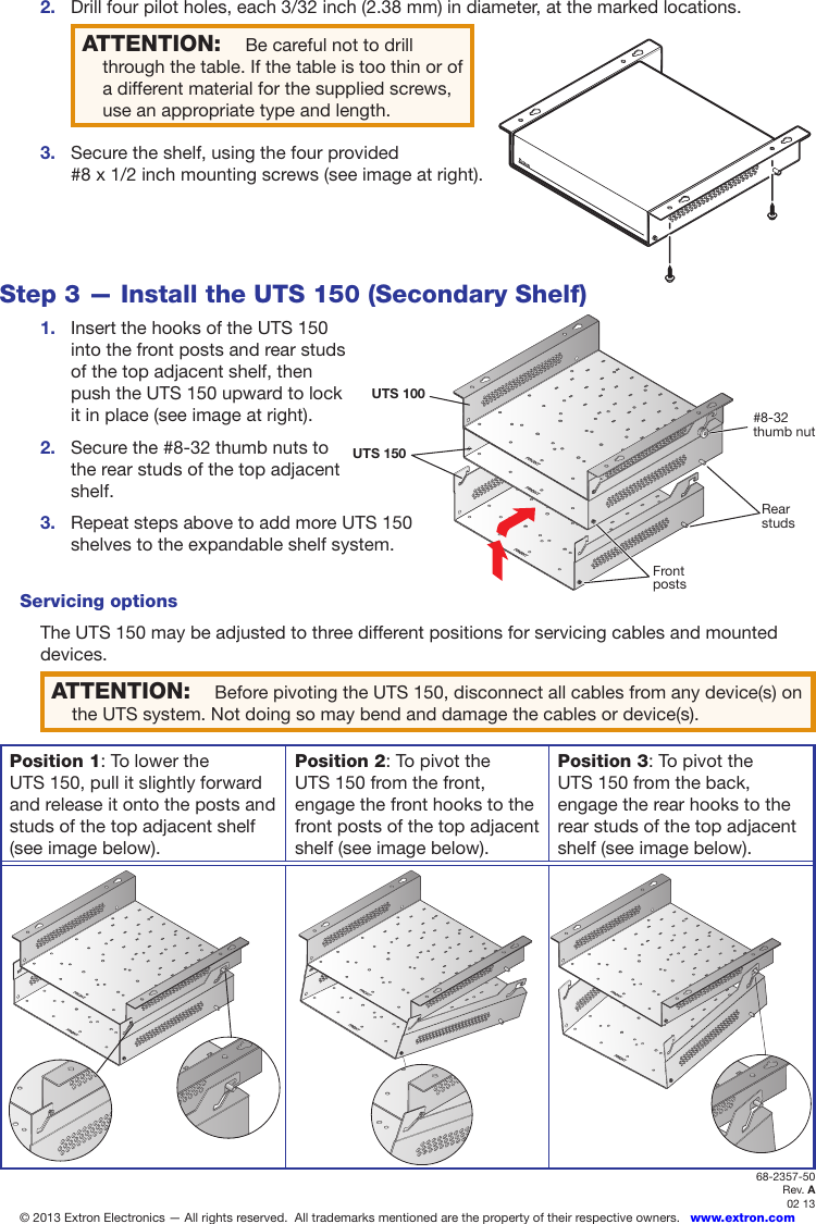 Page 2 of 2 - Extron-Electronic Extron-Electronic-Extron-Electronics-Stereo-System-100-Users-Manual- UTS 100 Series Setup Guide  Extron-electronic-extron-electronics-stereo-system-100-users-manual