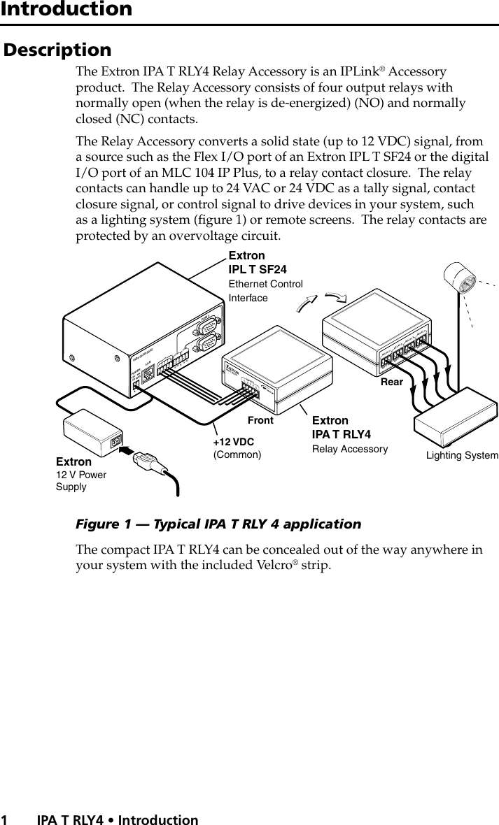 Page 2 of 6 - Extron-Electronic Extron-Electronic-Extron-Electronics-Switch-Ipa-T-Rly4-Users-Manual-  Extron-electronic-extron-electronics-switch-ipa-t-rly4-users-manual