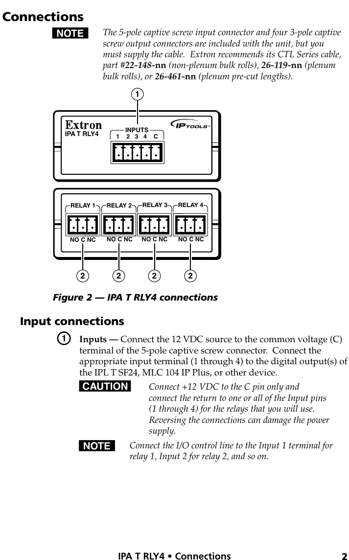 Page 3 of 6 - Extron-Electronic Extron-Electronic-Extron-Electronics-Switch-Ipa-T-Rly4-Users-Manual-  Extron-electronic-extron-electronics-switch-ipa-t-rly4-users-manual