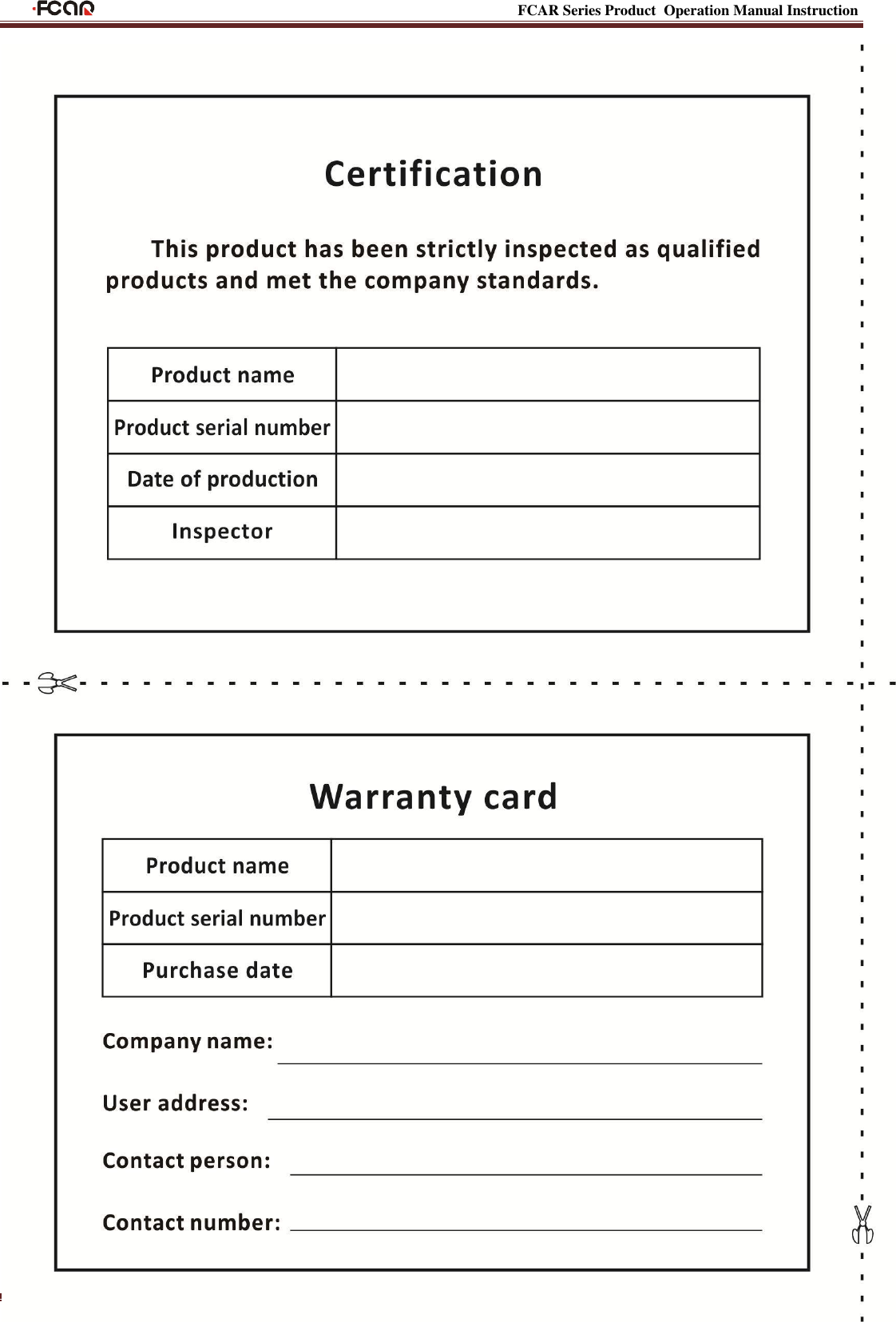                                                                                                           FCAR Series Product Operation Manual Instruction 33  