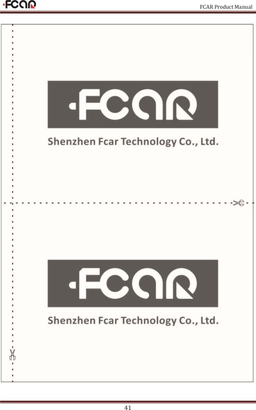                                                           FCAR Product Manual 41    