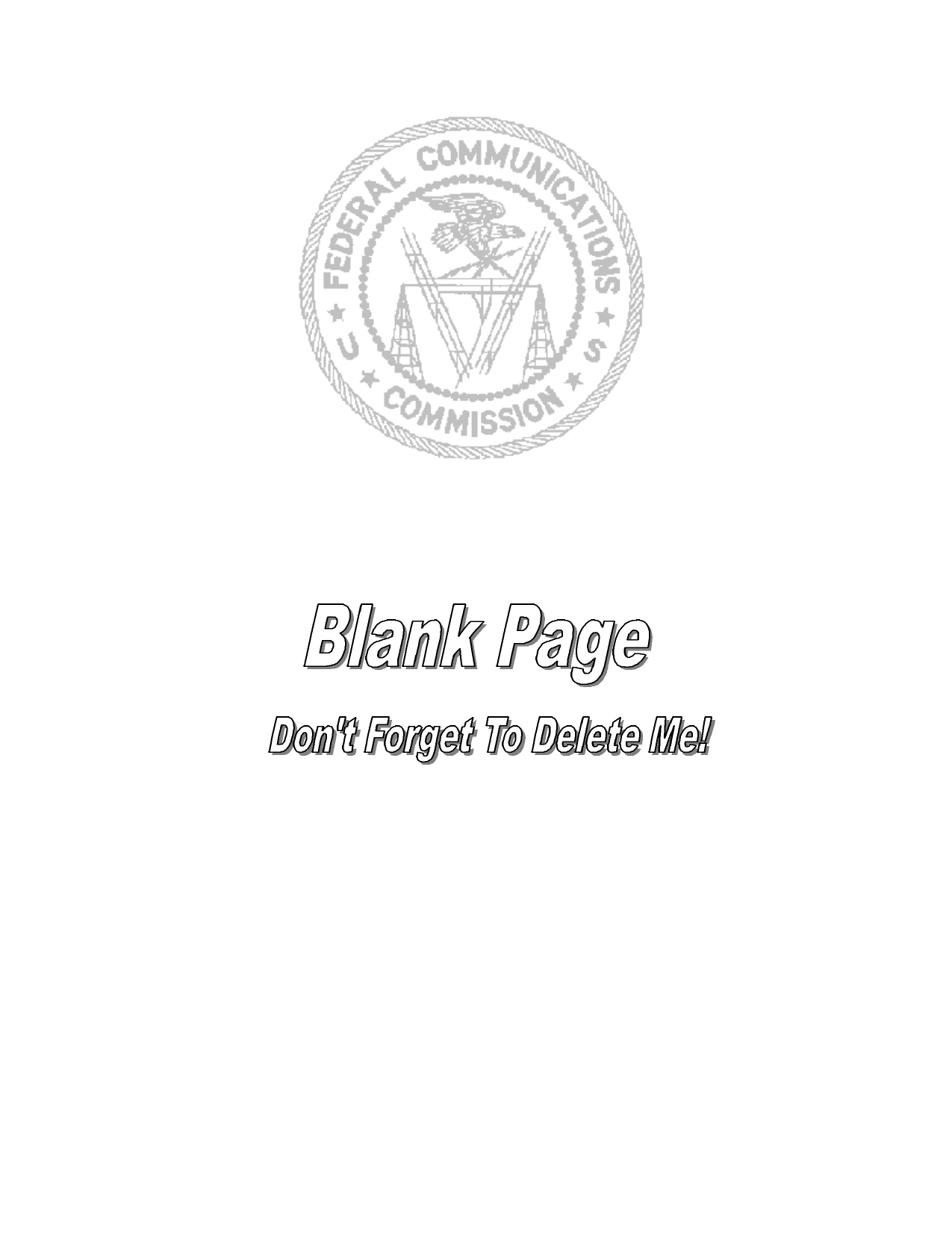 FCC Laboratory Test Grantee GT 10 Test By FCC User Manual blank