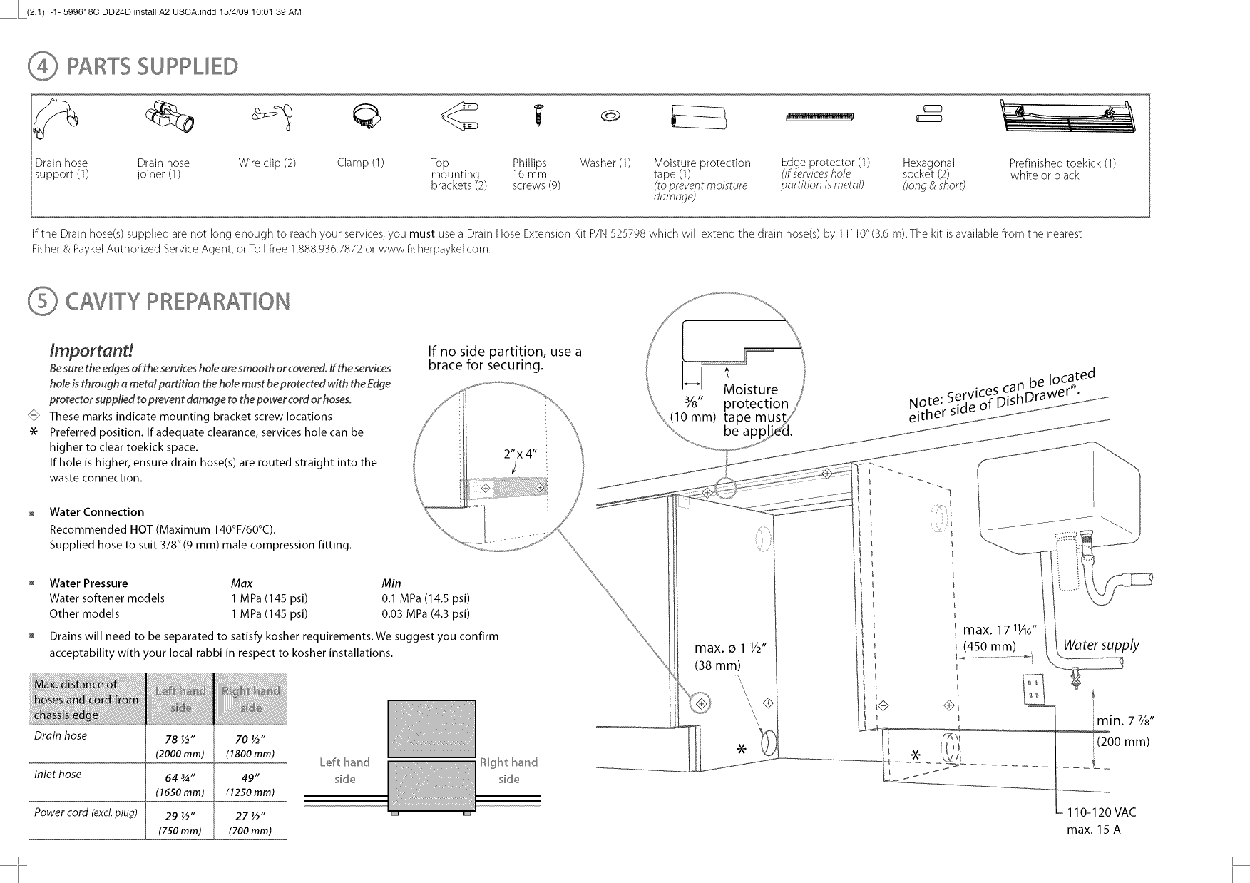Page 3 of 8 - FISHERPAYKEL  Dishwasher Manual L0906175