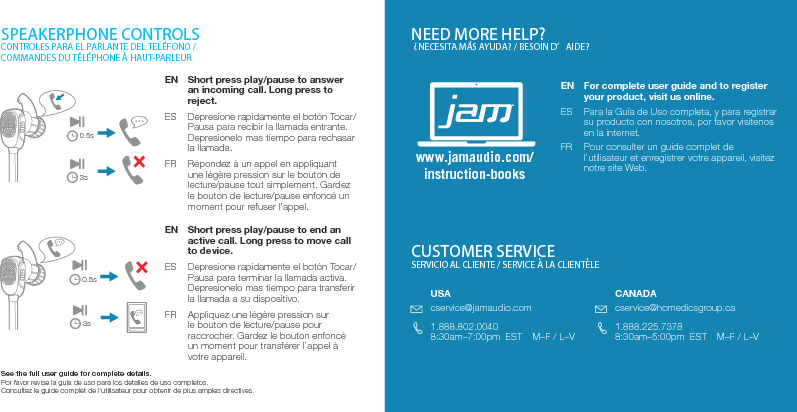 󰔢2015 HMDX. All Rights Reserved.HX-EP400www.jamaudio.com