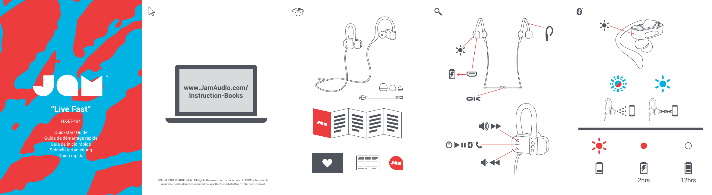 Page 1 of FKA Distributing HXEP404 Bluetooth Sport Earbud User Manual IB Jam headphones