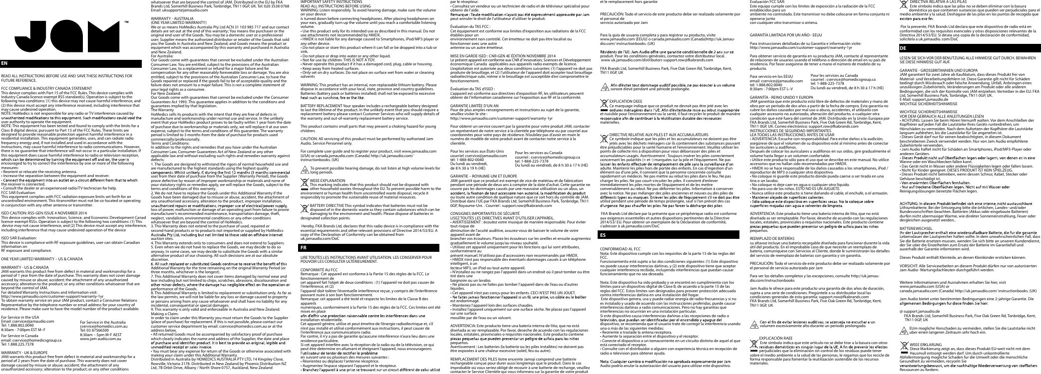 Page 3 of FKA Distributing HXEP404 Bluetooth Sport Earbud User Manual IB Jam headphones