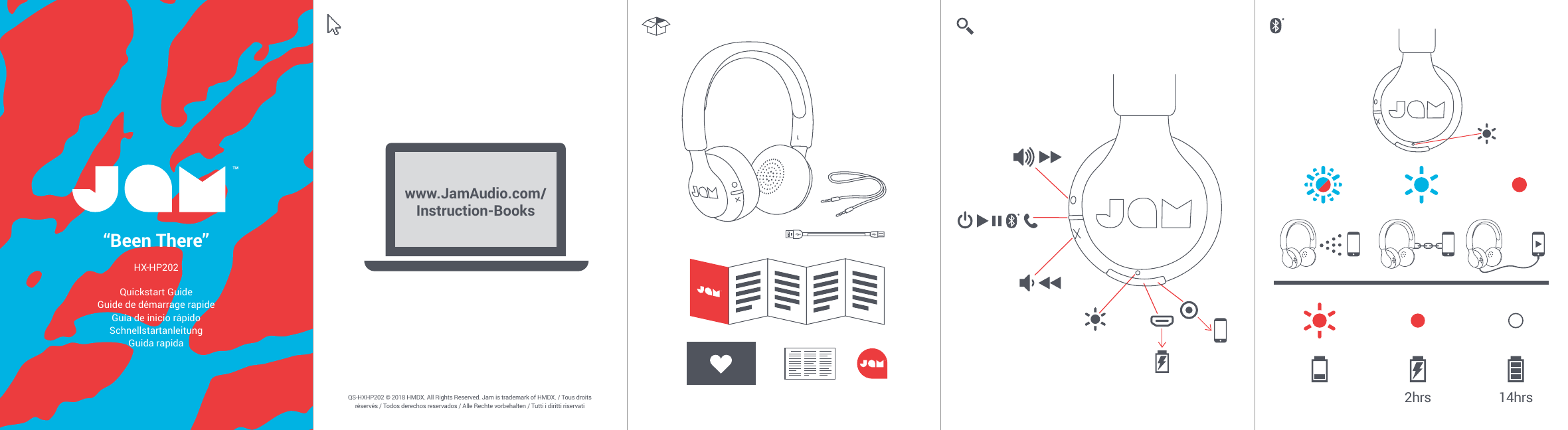 Page 1 of FKA Distributing HXHP202 Bluetooth On-Ear Headphone User Manual Speakers Jam Legalcard