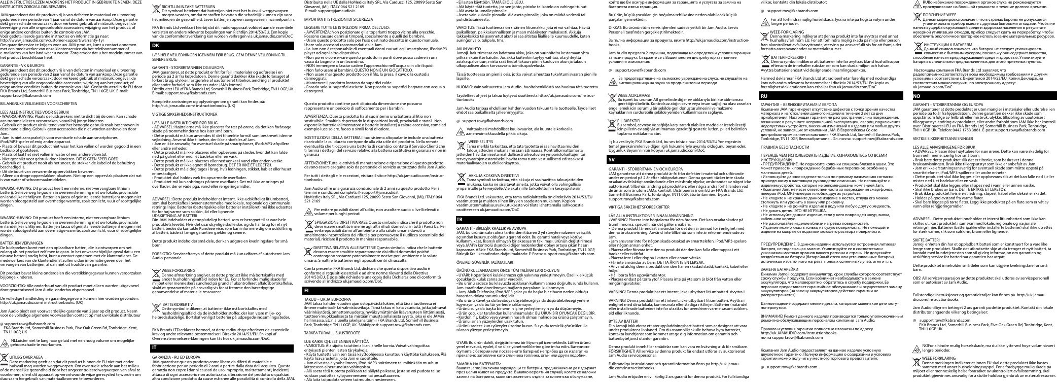 Page 4 of FKA Distributing HXHP202 Bluetooth On-Ear Headphone User Manual Speakers Jam Legalcard