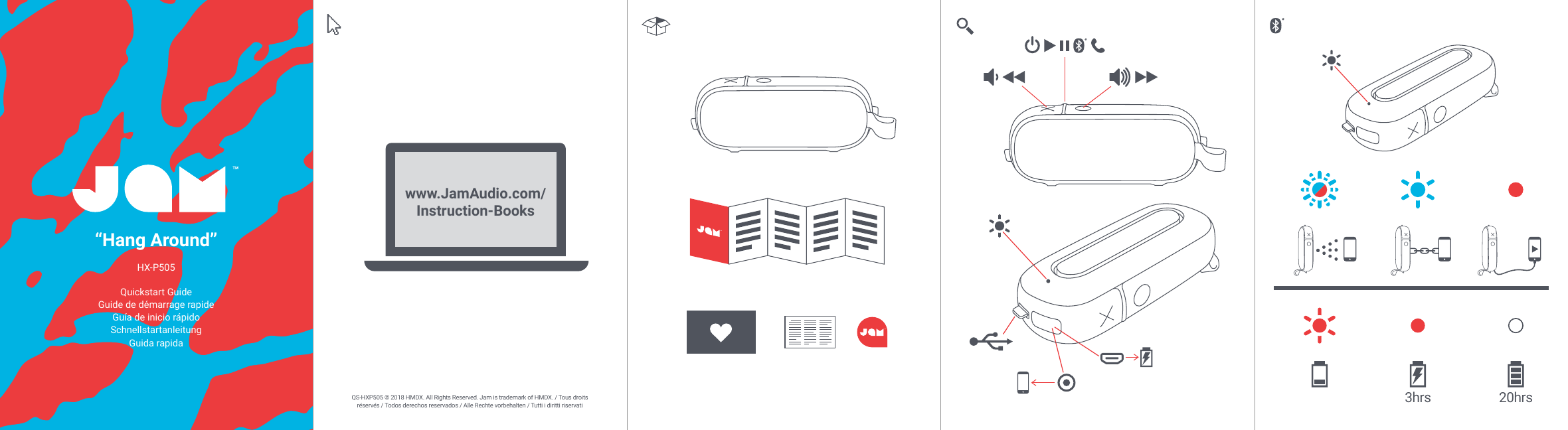 Page 1 of FKA Distributing HXP505 Bluetooth Stereo Speaker User Manual Speakers Jam Legalcard