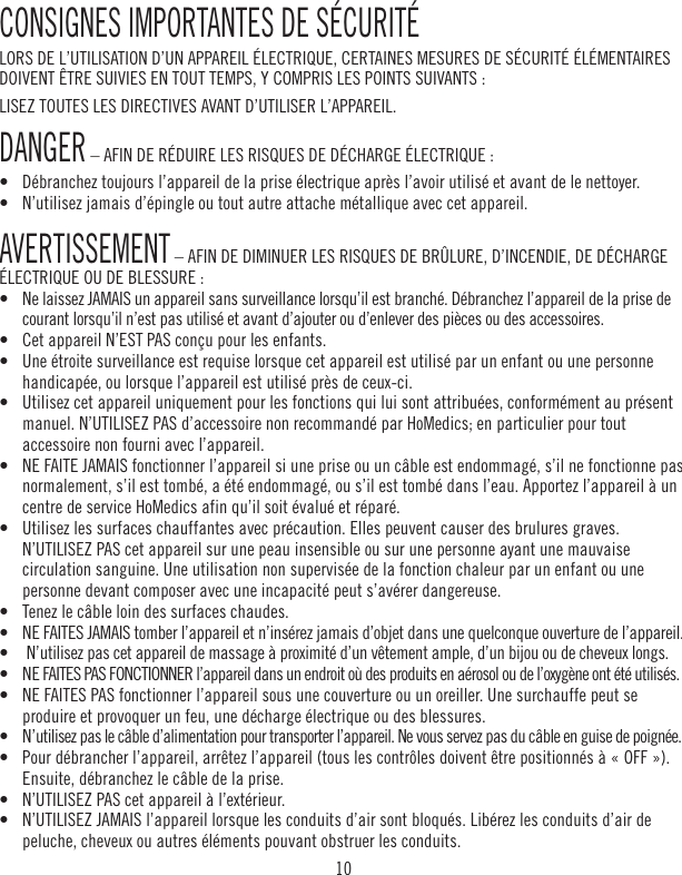 Page 10 of FKA Distributing MCS1000H Shiatsu Cushion User Manual 