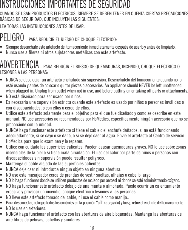 Page 18 of FKA Distributing MCS1000H Shiatsu Cushion User Manual 