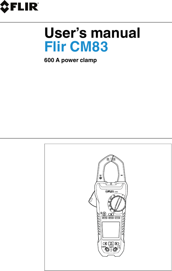 User’s manualFlir CM83600 A power clamp