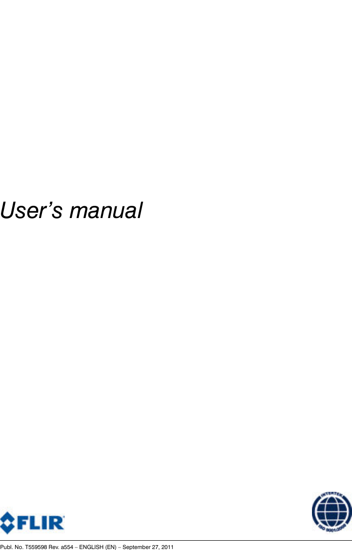 User’s manualPubl. No. T559598 Rev. a554 – ENGLISH (EN) – September 27, 2011