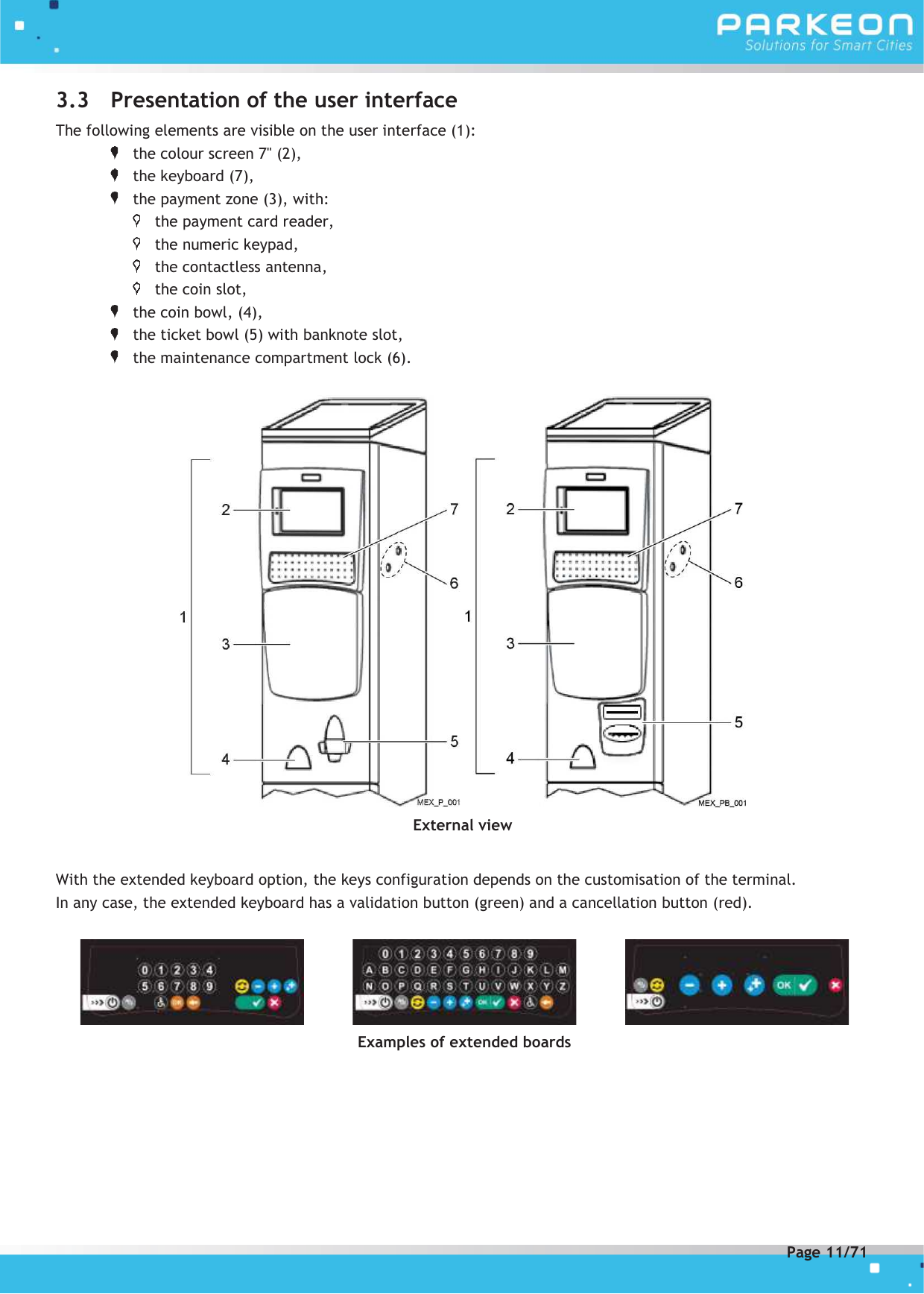 Page 11 of FLOWBIRD SDA-STRADAPAL Pay and display machine with RFID reader User Manual 504022254 1 MEX StradaPAL En