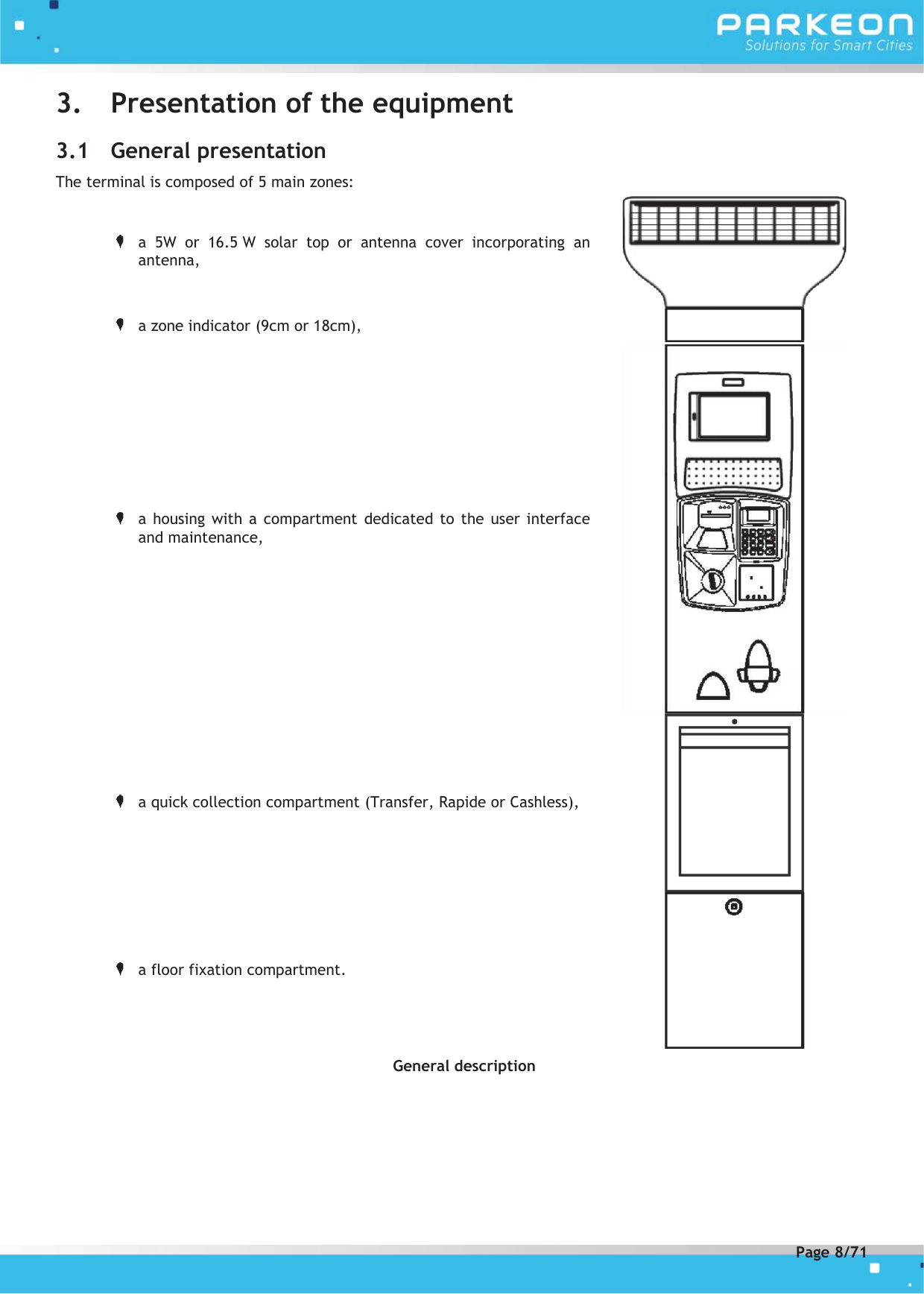 Page 8 of FLOWBIRD SDA-STRADAPAL Pay and display machine with RFID reader User Manual 504022254 1 MEX StradaPAL En