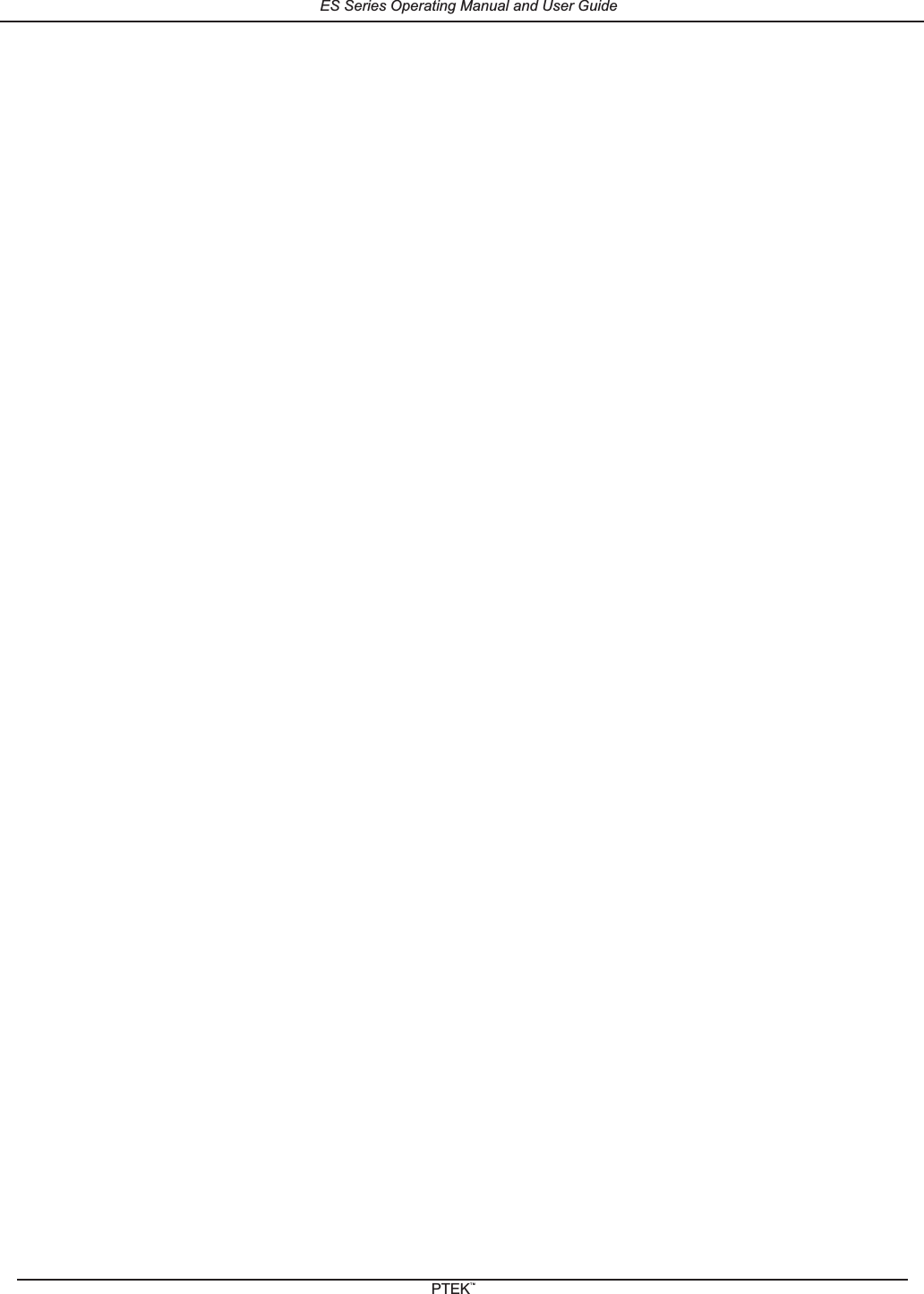 ES Series Operating Manual and User GuidePTEKTM