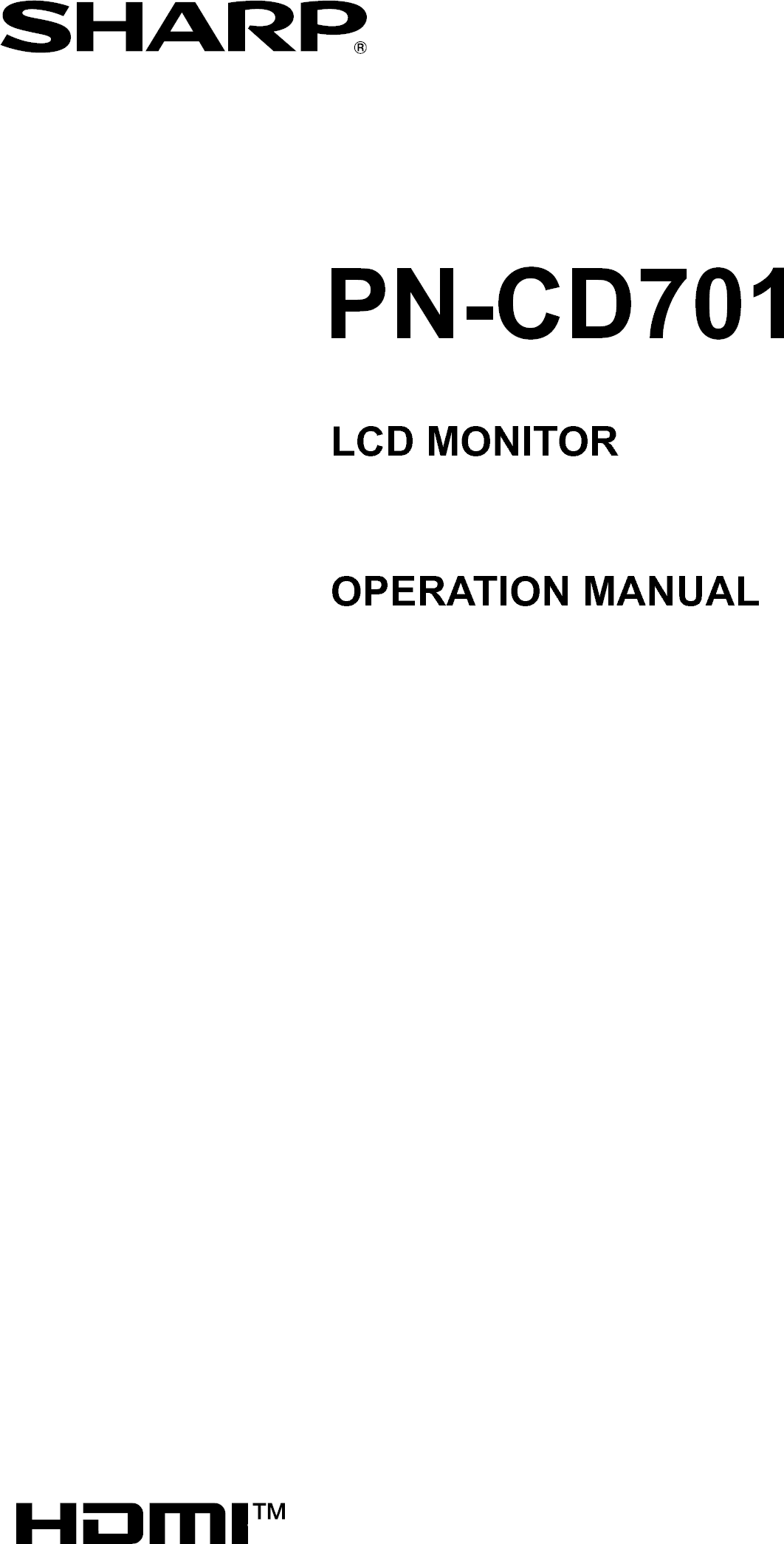 FOXCONN PN-CD701 LCD MONITOR User Manual