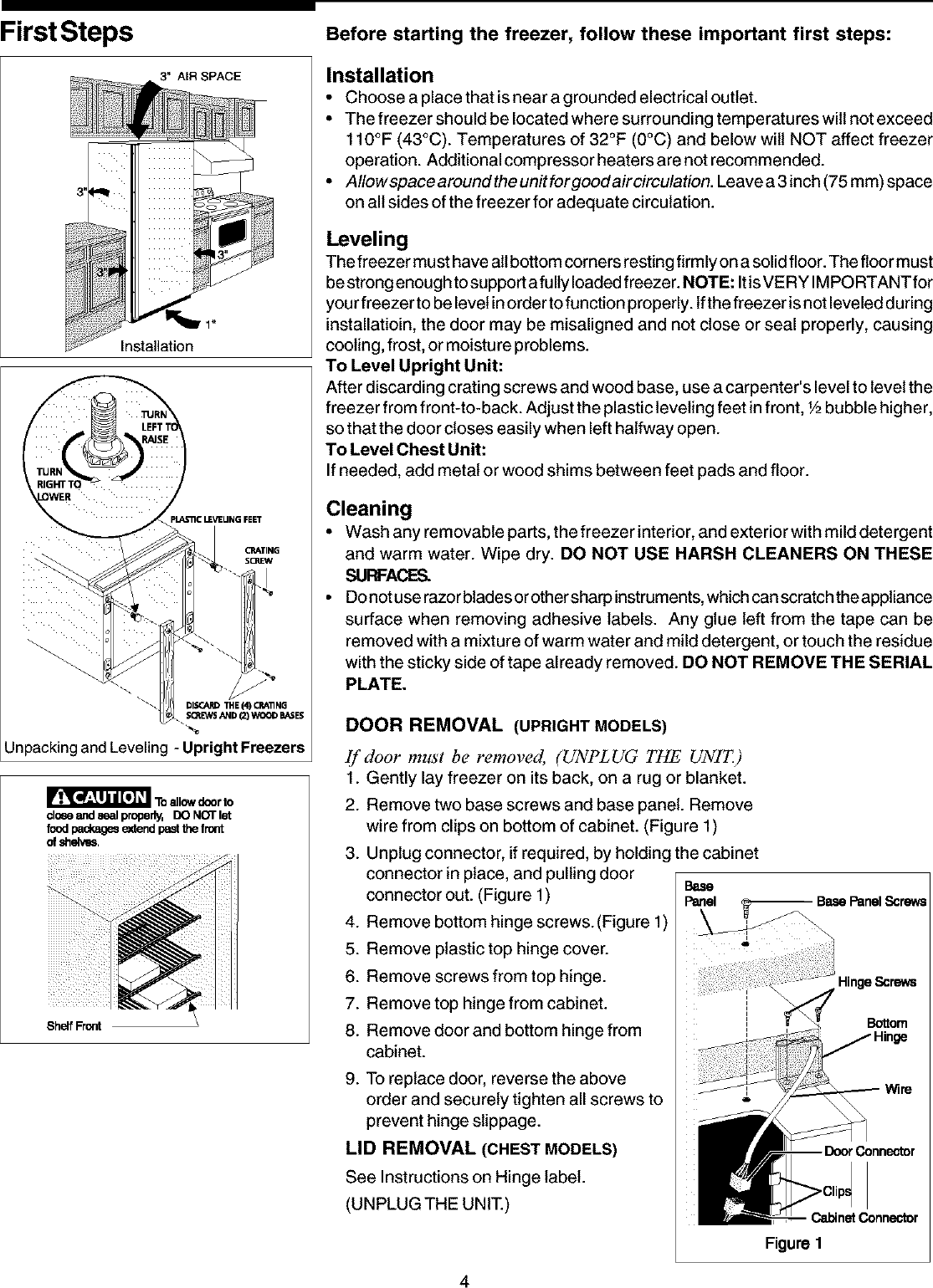 Page 4 of 12 - FRIGIDAIRE  Upright Freezer Manual L0402274