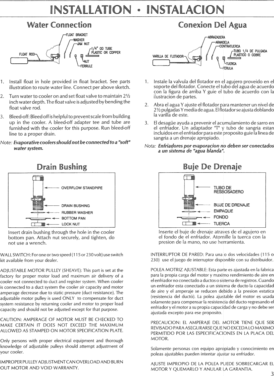 Page 3 of 8 - FRIGIKING  Evaporative Cooler Manual L0812573